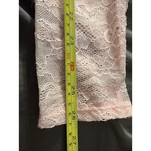 -TOP WOMEN Crop Wild Fable Size Med Lace Long Sleeves Pink C 17” L 19” SL 26” - Picture 10 of 10